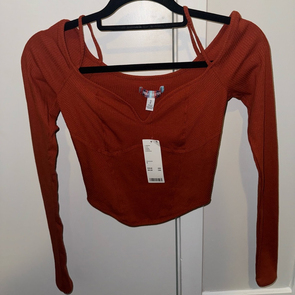 strappy corset style crop top NWT
